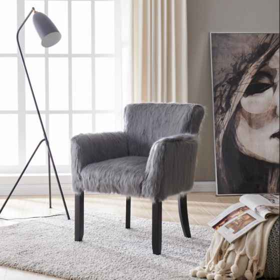 Faux Sheepskin Tub Chair