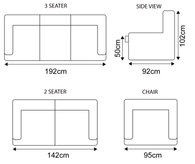 SPENCER - FABRIC - GREY SUITE - Furniture Store NI