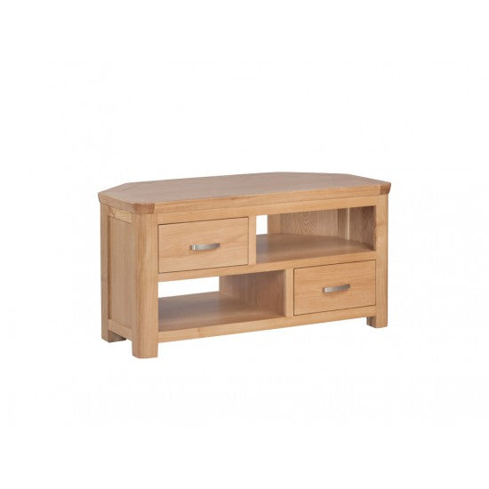 Treviso Oak Corner TV Unit - Furniture Store NI