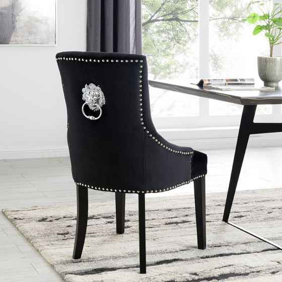 Lion Chair - Black Velvet