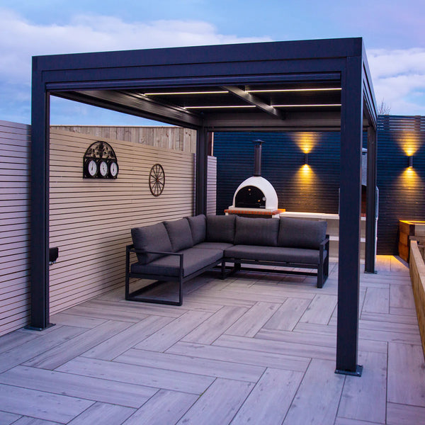 Galaxy Aluminium Pergola in Graphite Grey