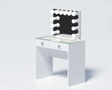 Vanitii Katie Teens Station   –  2 Drawer LED lights Dressing Table + Hollywood Makeup Mirror