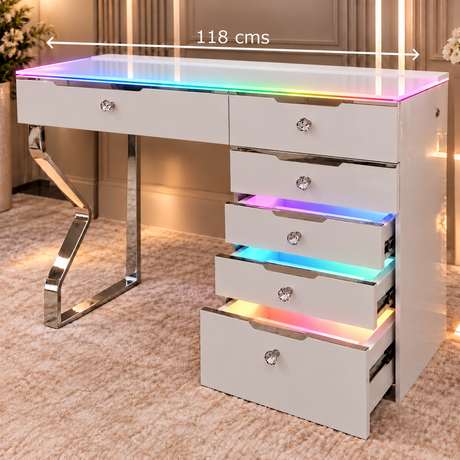 Glam 6 Drawer Vanity Dresser