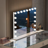Mary 18  Bulbs Light Mirror with RGB(RED GREEN BLUE) LIGHT/USB charging
