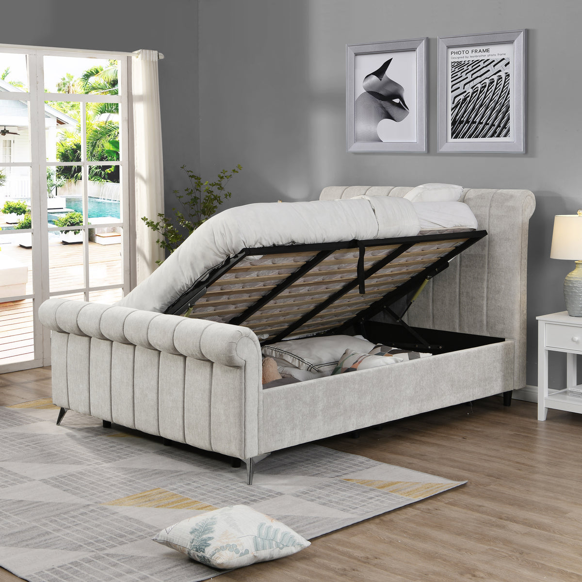 Carlow Side-Lift Storage Bed