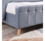 Ashley Sky Blue Velvet Bed