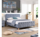 Ashley Sky Blue Velvet Bed