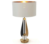 Lyra Sculptural Gold and Black Table Lamp