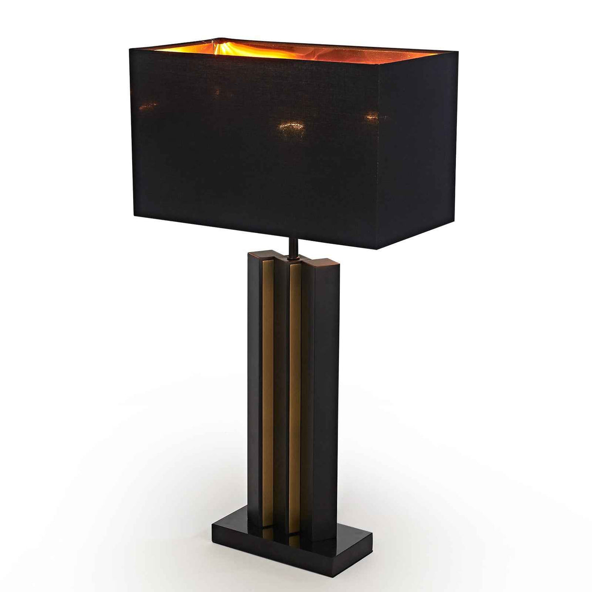 Kuro Architectural Black & Gold Table Lamp