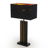Kuro Architectural Black & Gold Table Lamp