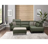 Milan Forest Green Electric Corner Suite