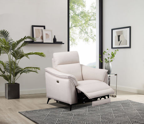 Soft white fabric recliner armchair modern living room furniture store ni