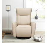 Relax in style with the Monti Electric Recliner Chair. Featuring premium cream leather, a smooth swivel base, and unique chequer detailing. Shop luxury recliners in NI.
