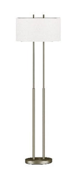Nickel Floor Lamp Satin 165cmH