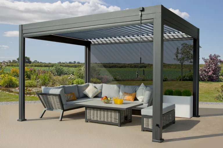 ATHENA 4X3 ALUMINIUM PERGOLA WITH MANUAL LOUVRES