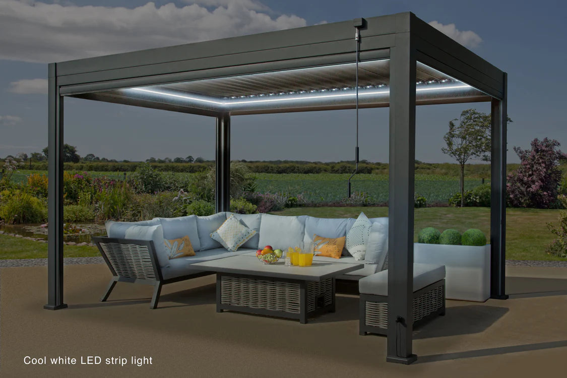 ATHENA 4X3 ALUMINIUM PERGOLA WITH MANUAL LOUVRES