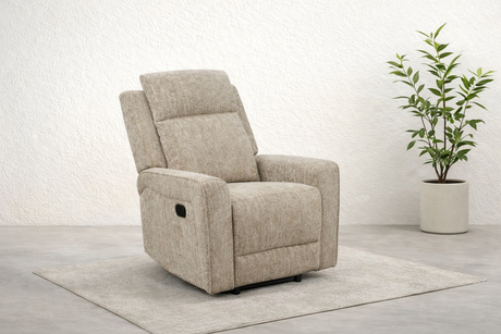 Beige fabric recliner armchair Northern Ireland furniture store ni