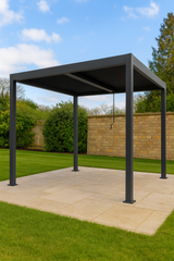 Athena Aluminium Pergola in Graphite Grey