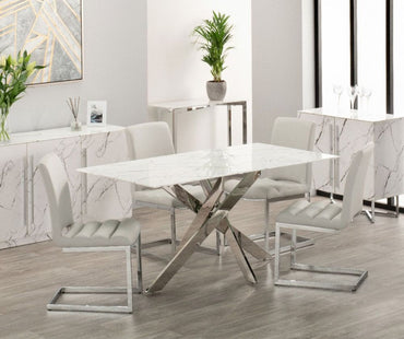 Arlo glass dining table