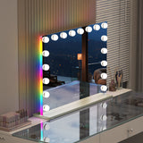 Mary 18  Bulbs Light Mirror with RGB(RED GREEN BLUE) LIGHT/USB charging