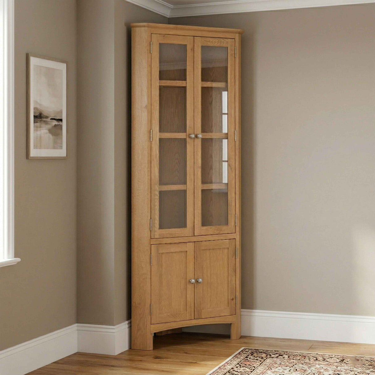 Kilkenny Oak Corner Display Unit
