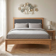 Kilkenny 5ft Solid Oak Bed Frame Charcoal Fabric Inset