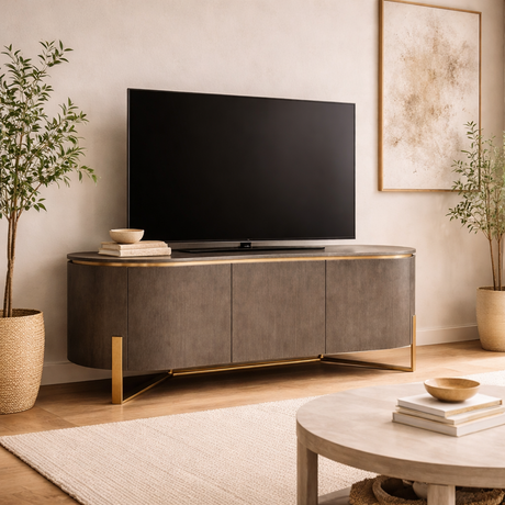 Santiago TV stand Northern Ireland grey brown wood unit furniture store ni