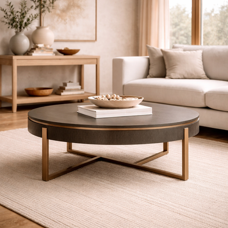 Santiago coffee table Northern Ireland grey brown round table furniture store ni