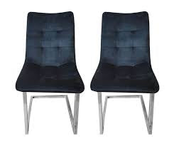 Ollie blue dining chair set of 2