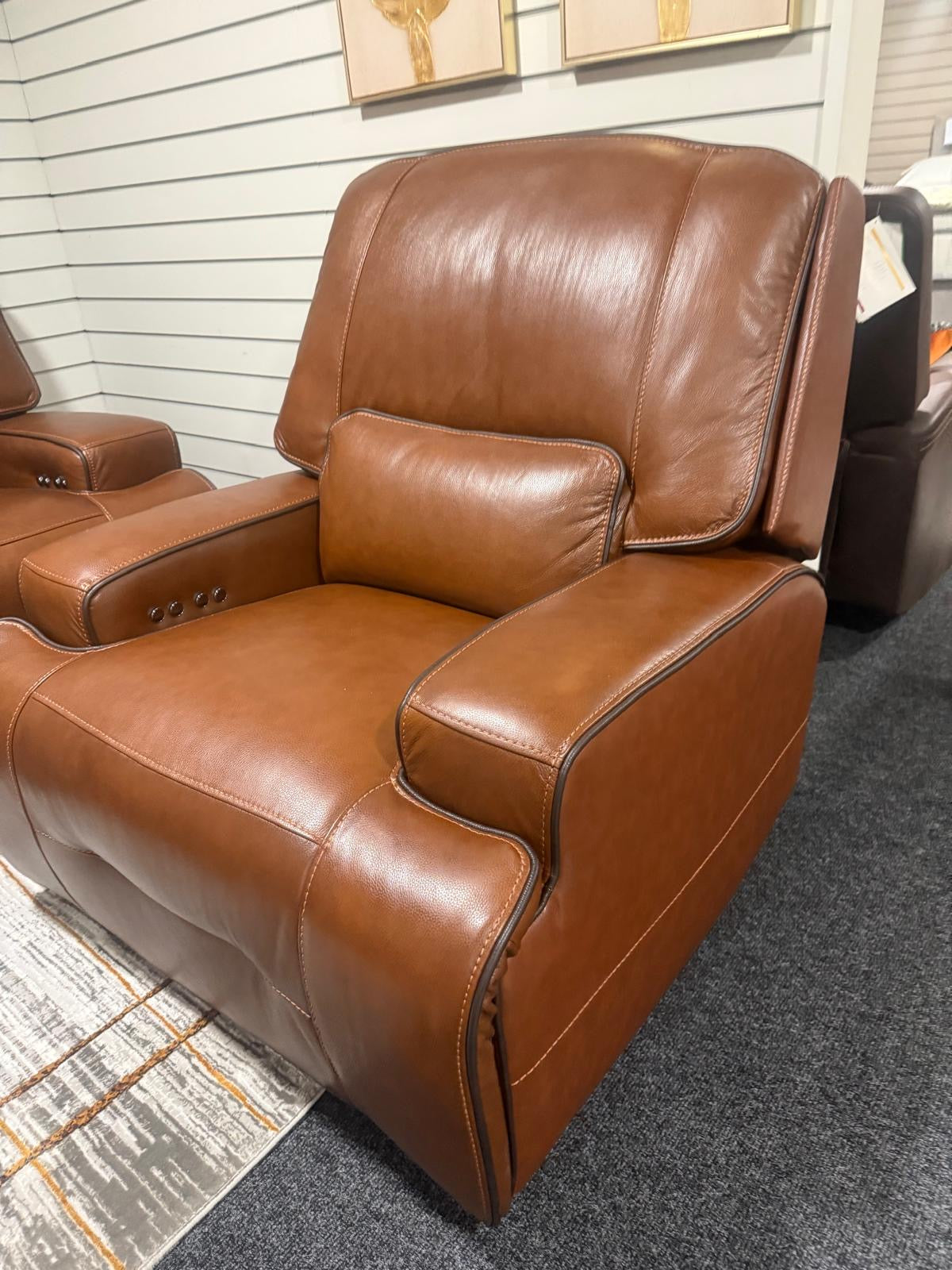 MIAMI LEATHER ELECTRIC RECLINING SUITE 3 and 1