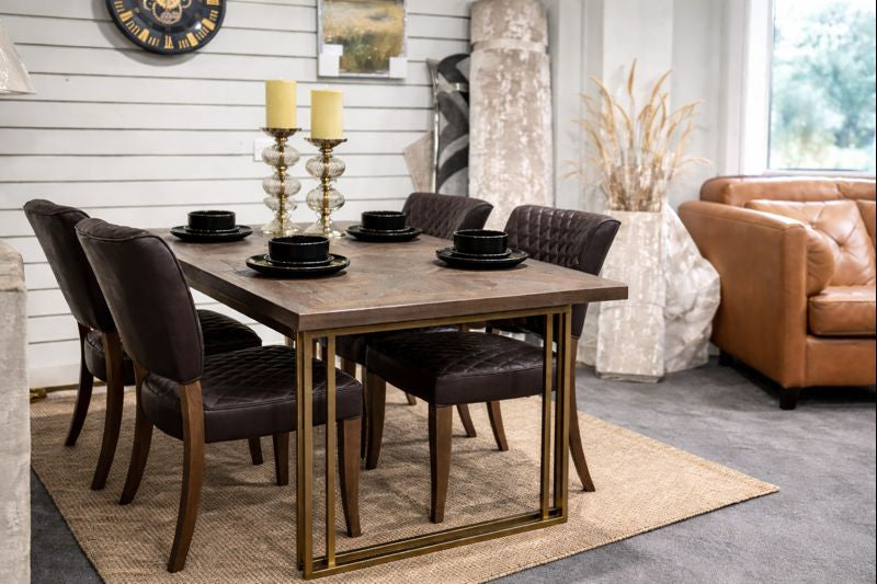 Shop Display - Amelia Fumed Oak 4-6 Extension Dining Table