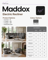Maddox Electric Recliner Sofa
