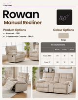 Rowan Manual Recliner Sofa