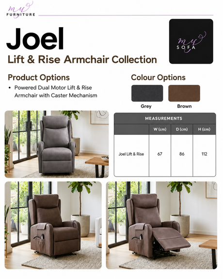 Joel Dual Motor Lift & Rise Chair