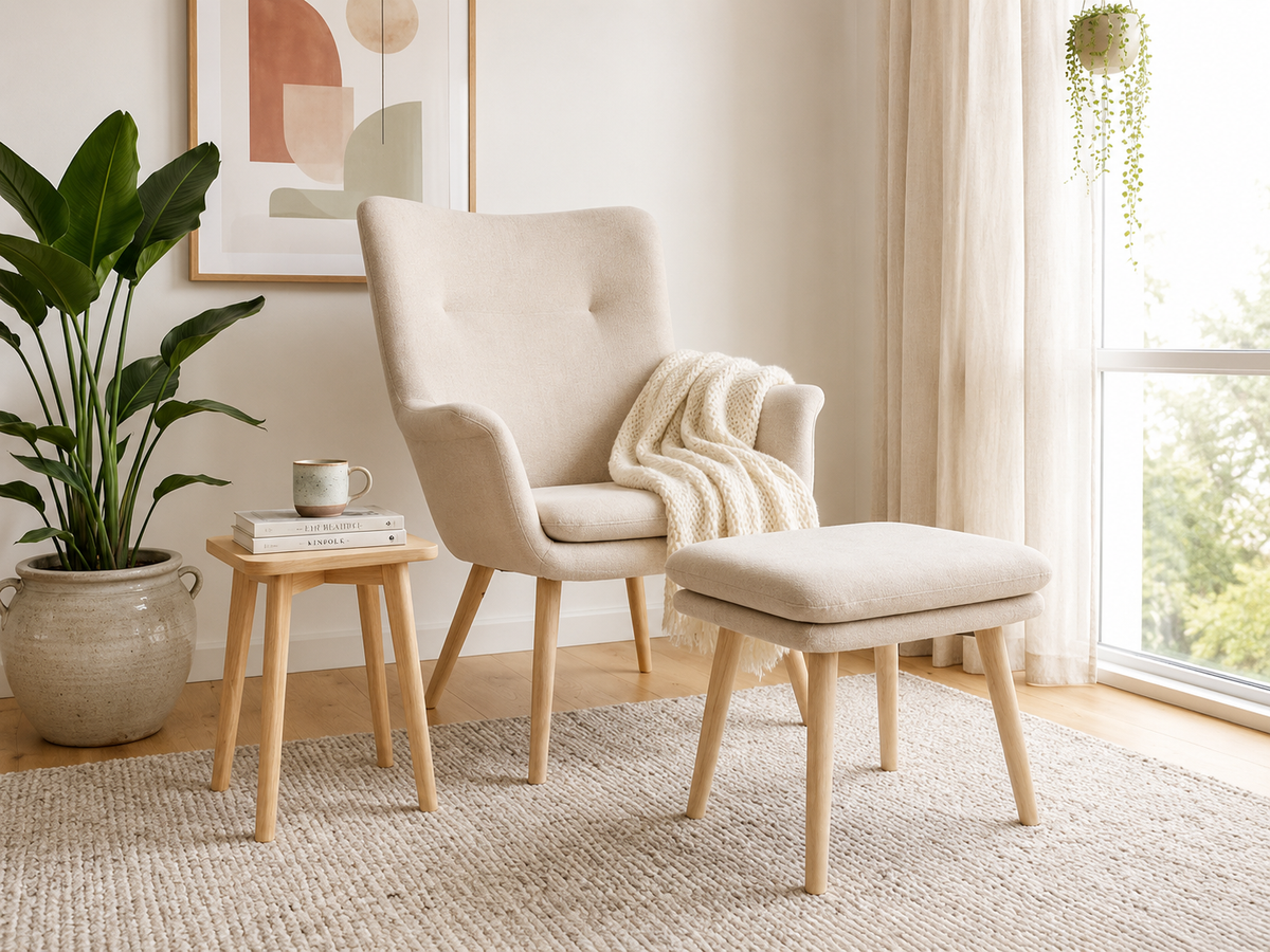 Lennox Occasional Chair & Footstool