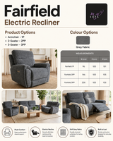 Fairfield Electric Recliner Sofa