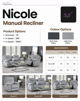 Nicole Manual Recliner Sofa