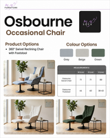 Osbourne Swivel Reclining Chair & Footstool