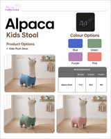 Alpaca Kids Plush Stool