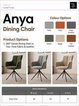 Anya 360° Swivel Dining Chair