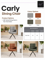Carly 360° Swivel Dining Chair