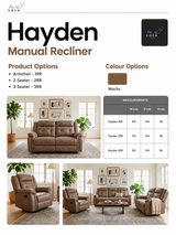 Hayden Manual Recliner Sofa