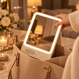 Glam gift set with Glam Lush Hollywood mirror and Glam & Go portable mirror, view 2