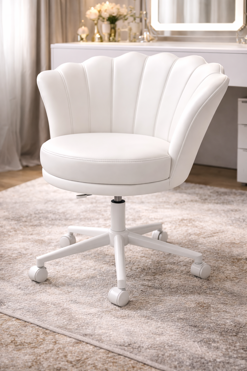 Glam Shell Swivel Chair