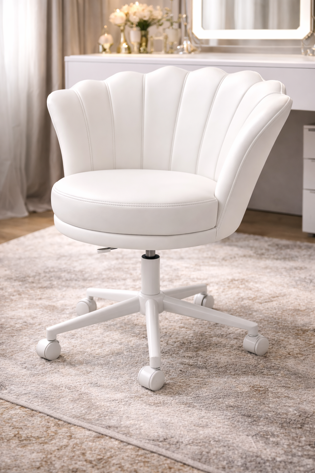 Glam Shell Swivel Chair