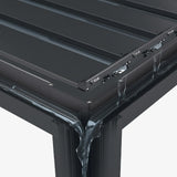 Hilton Aluminium Wall Mounted Pergola - 3m x 3m
