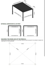 Hilton 4m x 3.6m Pergola