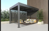 Neptune LED Aluminium Pergola with 4 Privacy Screens- 3m x 4m