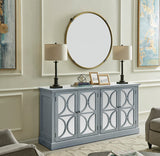 Designer mirrored sideboard NI half circle pattern doors furniture store ni