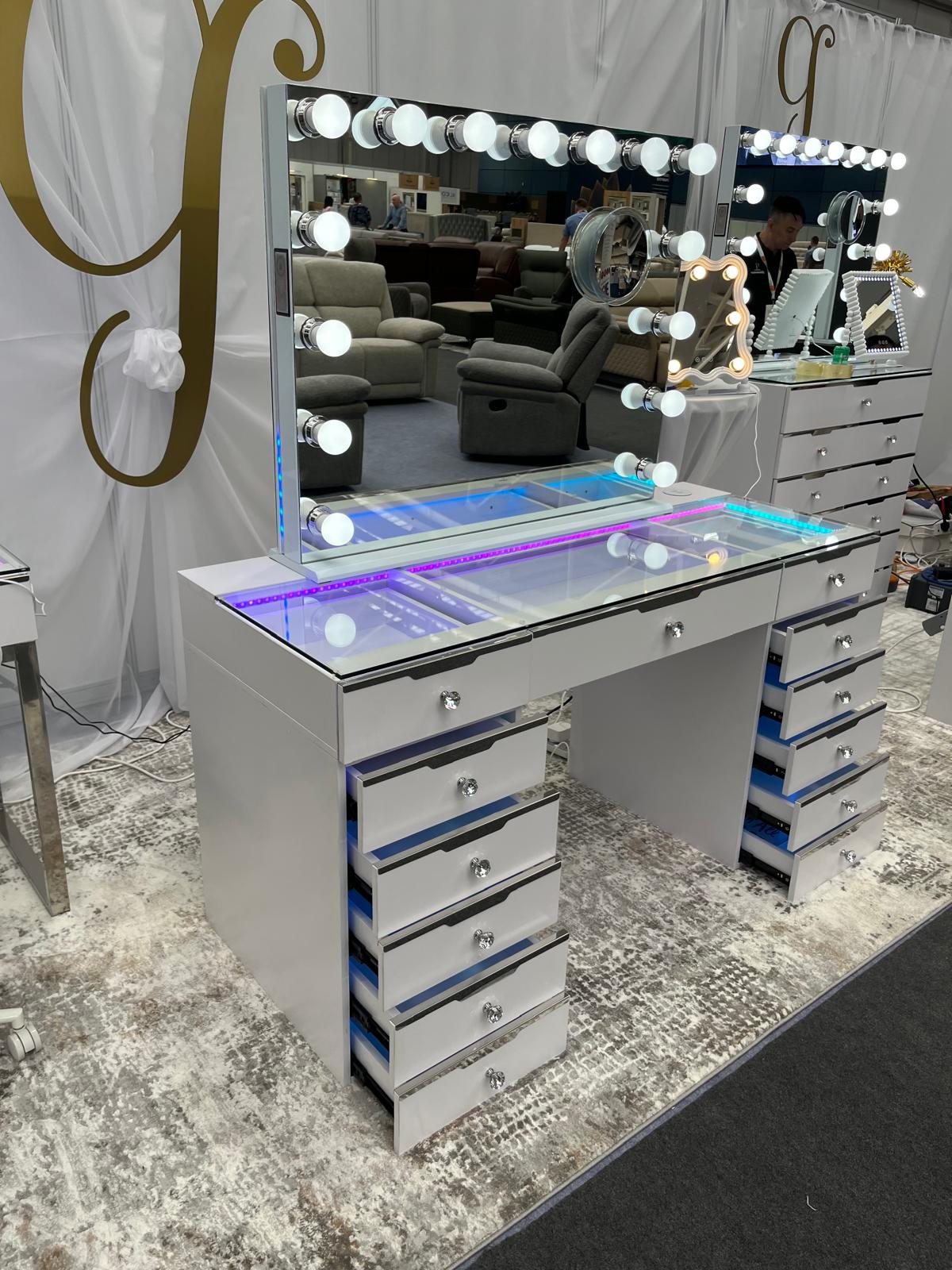 Glam Empire Pro 13 Drawer Vanity Dresser